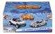 Set 2 mașinuțe metalice Hot Wheels Pull Back GMC Hummer EV și Corvette C8.R 1:43