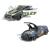 Set 2 mașinuțe metalice Hot Wheels Pull Back Muscle and Blown & Alpha Pursuit 1:43