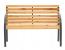 Banca de gradina din lemn, cadru din otel cu spatar, 120x60x80 cm, maro natur Household NewTrend