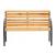 Banca de gradina din lemn, cadru din otel cu spatar, 120x60x80 cm, maro natur Household NewTrend