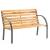 Banca de gradina din lemn, cadru din otel cu spatar, 120x60x80 cm, maro natur Household NewTrend