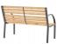 Banca de gradina din lemn, cadru din otel cu spatar, 120x60x80 cm, maro natur Household NewTrend