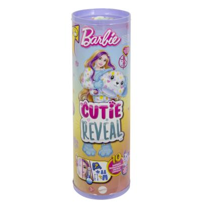 Papusa Barbie Cutie Reveal Dalmatian cu 10 surprize si accesorii
