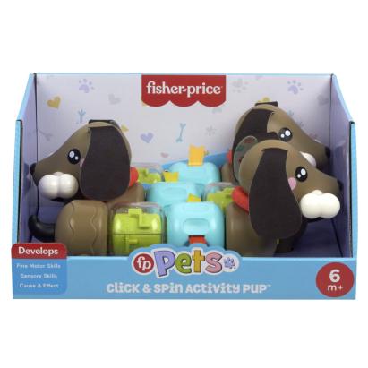 Jucărie senzorială Fisher-Price cățeluș de activitate pentru bebeluși