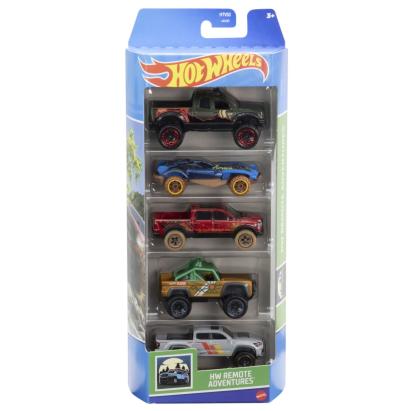 Set 5 mașinuțe Hot Wheels HW Remote Adventures, multicolor, 3+ ani