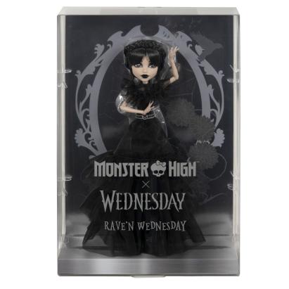 Papusa Monster High x Wednesday Rave'N Wednesday, colectie Mattel