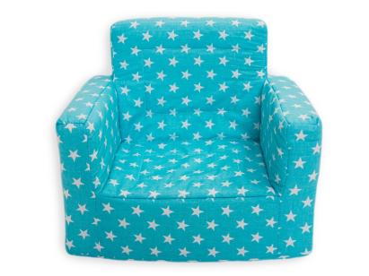 Fotoliu din burete pentru copii MyKids Stelute Turquoise GreatGoods Plaything