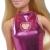 Papusa Barbie Fashionistas blonda cu rochie roz metalica Mattel