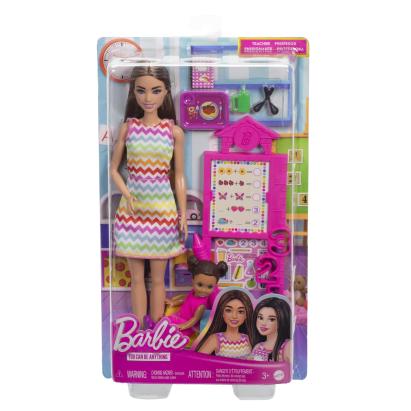 Set de joacă Barbie profesoară satena cu elev și accesorii educative