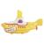 Masinuta metalica Hot Wheels The Beatles Yellow Submarine, scara 1:64
