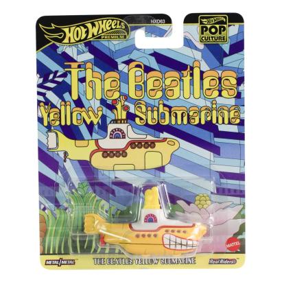 Masinuta metalica Hot Wheels The Beatles Yellow Submarine, scara 1:64