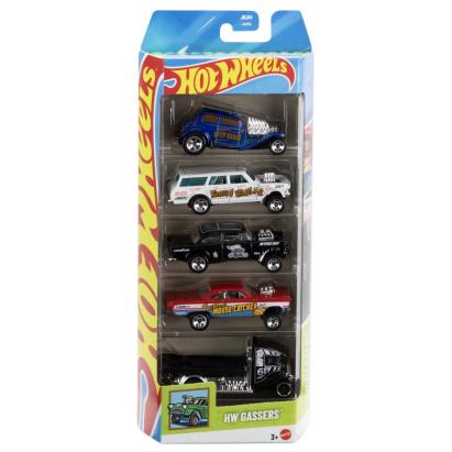 Set 5 mașinuțe Hot Wheels HW Gassers pentru copii 3+ ani