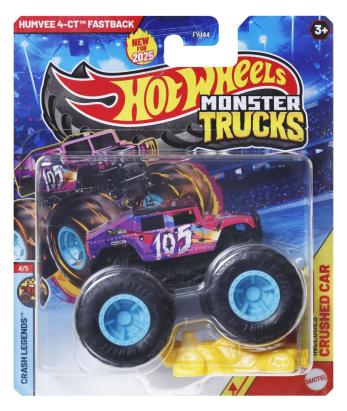 Masinuta Hot Wheels Monster Trucks Humvee 4-CT Fastback, scara 1:64