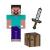 Figurina Minecraft Steve 8 cm articulata cu accesorii, Mattel