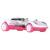 Masinuta metalica Hot Wheels Barbie Twin Mill cu pull back, scara 1:43