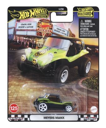 Masinuta Hot Wheels Premium Boulevard Meyers Manx metalica, scara 1:64