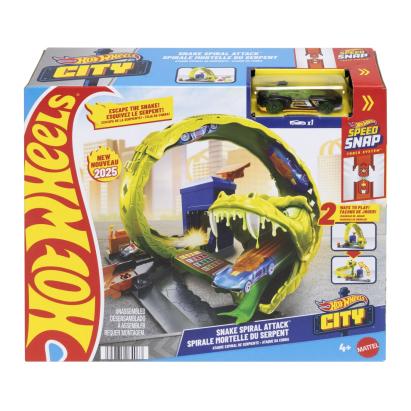 Pistă Hot Wheels City Atacul Spiral al Șarpelui cu mașinuță inclusă