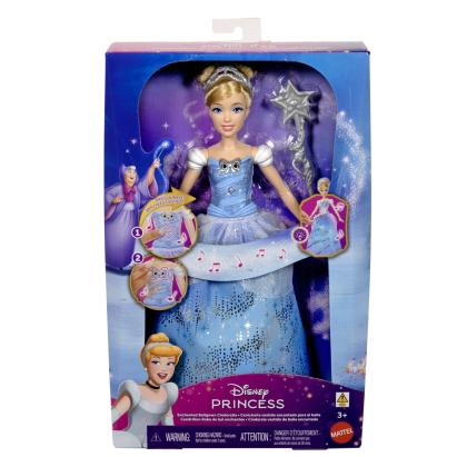 Papusa Cenusareasa interactiva Disney Princess cu rochie luminoasa