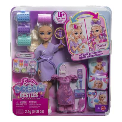 Păpușa Barbie Malibu Dream Besties cu accesorii fashion și coafat