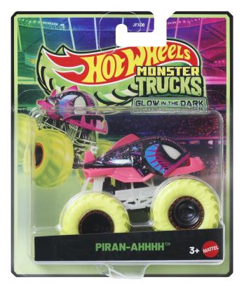 Masinuta Hot Wheels Monster Truck Piran-Ahhhh Glow in the Dark 1:64