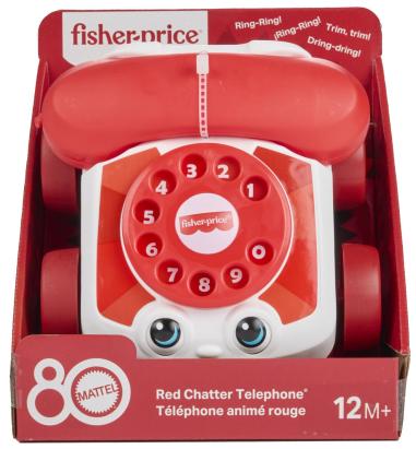 Telefon interactiv rosu Fisher-Price pentru copii 12 luni+