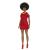 Papusa Barbie Fashionistas cu par afro si rochie rosie, 3+ ani