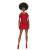 Papusa Barbie Fashionistas cu par afro si rochie rosie, 3+ ani