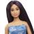 Papusa Barbie Fashionistas cu par mov si rochie albastra cu fluturasi