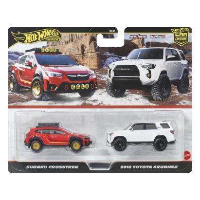 Set 2 mașinuțe metalice Hot Wheels Premium Subaru și Toyota 1:64