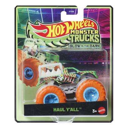 Masinuta Hot Wheels Monster Trucks Haul Yall Glow in the Dark, scara 1:64