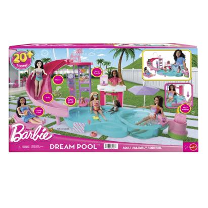 Set de joaca Barbie Piscina de Vis cu tobogan si 20+ accesorii