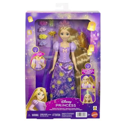 Papusa Rapunzel Disney Princess cu par magic si accesorii de coafat