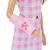 Păpușă Barbie Fashionistas cu ghips la braț, rochie în carouri