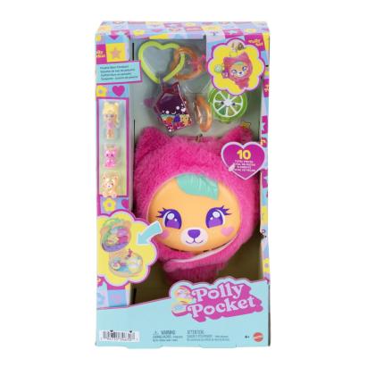 Polly Pocket gentuță ursuleț roz cu figurină și accesorii