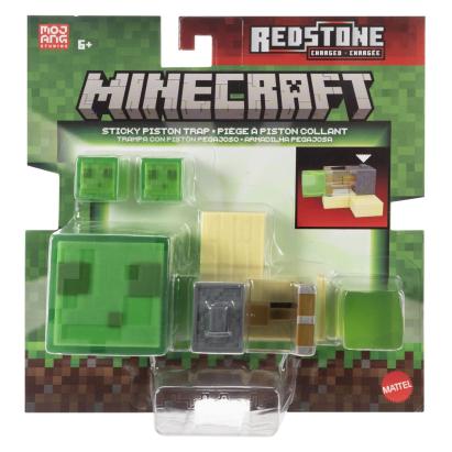 Set Minecraft Redstone Charged Sticky Piston Trap cu figurina si accesorii