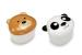 Set 2 recipiente pentru gustari bebe Melii Panda & Bear, 232 ml