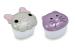 Set 2 recipiente pentru gustări bebe Melii, 232 ml, model Bulldog și Pisică