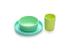 Set masa bebe din silicon 3 piese Melii, Blue Lime Mint