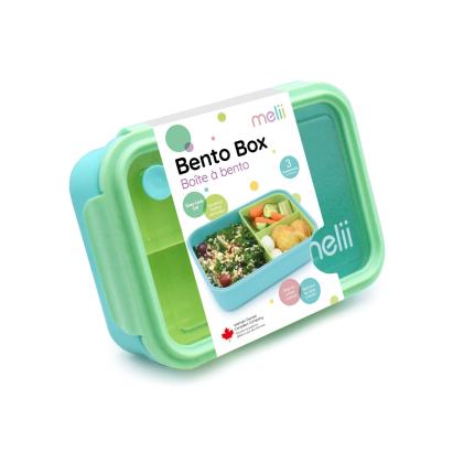 Cutie de pranz bento Melii 1250 ml cu compartimente detasabile, Blue Mint Lime