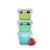 Set 3 recipiente din sticla 160 ml cu husa silicon, Melii Blue Mint Lime