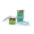 Set 3 recipiente din sticla 160 ml cu husa silicon, Melii Blue Mint Lime