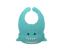 Baveta din silicon pentru bebe Melii, model rechin, albastra