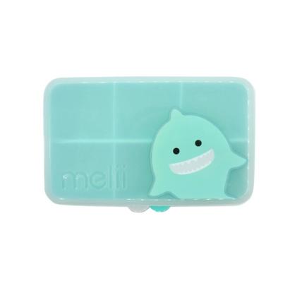 Cutie snack pentru copii cu 6 compartimente Melii, model rechin albastru
