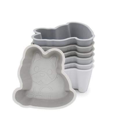 Set 6 forme din silicon pentru gătit și copt, model Bulldog, MELII