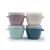 Set 4 recipiente din silicon pentru bebelusi Melii Snap&Go, 118 ml