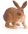 Figurina iepure maro Papo, jucarie educativa pictata manual