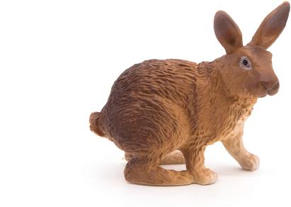 Figurina iepure maro Papo, jucarie educativa pictata manual