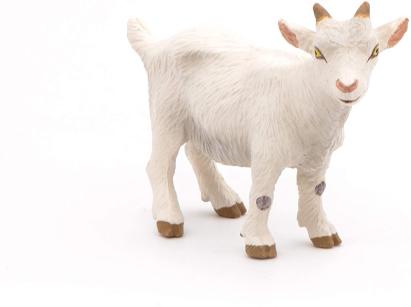 Figurina ied alb Papo, animal de ferma realist, pictat manual