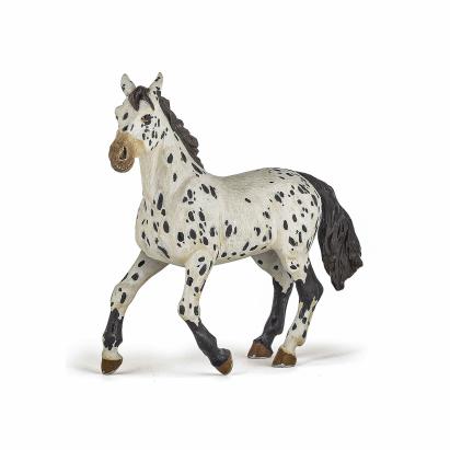 Figurină iapă Appaloosa neagră Papo, pictată manual, 13 x 4 x 9 cm