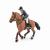 Figurină Papo cal de competiție cu jocheu, multicolor, 3+ ani